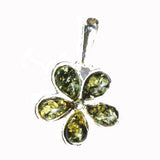 Baltic Amber Pendant - Flower