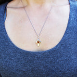 Baltic Amber Silver Pendant Cross
