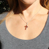 Baltic Amber Silver Pendant Cross