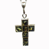 Baltic Amber Silver Pendant Cross