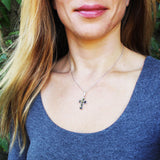 Baltic Amber Silver Pendant Cross