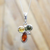 Modern Baltic Amber Pendant - Trio1