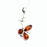 Modern Baltic Amber Pendant - Trio
