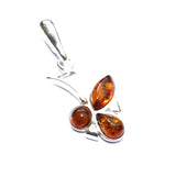Modern Baltic Amber Pendant - Trio