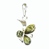Modern Baltic Amber Pendant - Trio