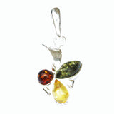 Modern Baltic Amber Pendant - Trio