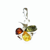Modern Baltic Amber Pendant - Trio