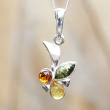 Modern Baltic Amber Pendant - Trio