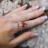 Lovely Modern Design Amber Ring