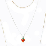 Beautiful Silver Apple/Strawberry/Pear Pendant
