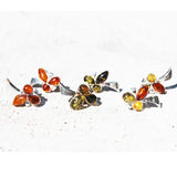 Baltic Amber Silver Studs - Trio