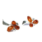 Baltic Amber Silver Studs - Trio