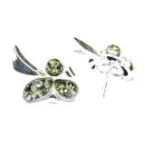 Baltic Amber Silver Studs - Trio