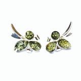 Baltic Amber Silver Studs - Trio