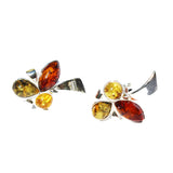 Baltic Amber Silver Studs - Trio