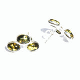 Baltic Amber Silver Studs - Trio