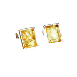 Baltic Amber Rectangular Studs