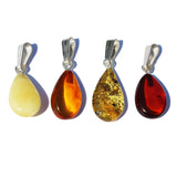 Romantic Baltic Amber Pendant - Drop