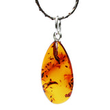 Romantic Baltic Amber Pendant - Drop