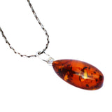 Romantic Baltic Amber Pendant - Drop