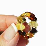 Baltic Amber Stretch Ring - Marquise