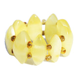 Baltic Amber Stretch Ring - Marquise