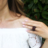 Baltic  Amber Stretch Ring - Chunky Slices