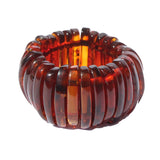 Baltic  Amber Stretch Ring - Chunky Slices