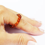 Baltic Amber Stretch Rings - Round Beads