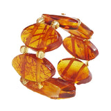 Baltic Amber Stretch Ring - Marquise