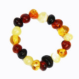 Baltic Amber Stretch Rings - Round Beads