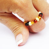 Baltic Amber Stretch Rings - Round Beads