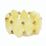 Baltic Amber Stretch Ring - Marquise