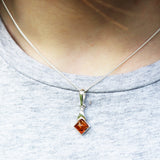 Baltic Amber Pendant - Rhombus