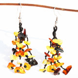 Traditional Style Amber Earrings