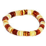 Beautiful Pattern Bracelets With Amber Disc Beads