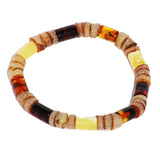 Beautiful Pattern Bracelets With Amber Disc Beads