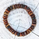 Beautiful Pattern Bracelets With Amber Disc Beads