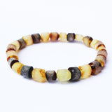 Unpolished Baltic Amber tube bead Necklace
