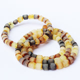 Unpolished Baltic Amber tube bead Necklace