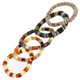 Beautiful Pattern Bracelets With Amber Disc Beads
