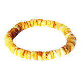 Unpolished Baltic Amber Bracelet - Discs