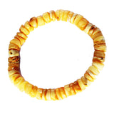 Unpolished Baltic Amber Bracelet - Discs