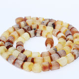 Unpolished Baltic Amber tube bead Necklace