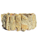 Unpolished Raw Grey-Honey Amber Bracelet