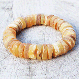 Unpolished Butterscotch or Grey Amber Bracelet