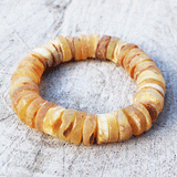 Unpolished Butterscotch or Grey Amber Bracelet