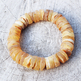 Unpolished Butterscotch or Grey Amber Bracelet