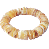 Unpolished Butterscotch or Grey Amber Bracelet