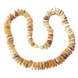 Unpolished Butterscotch or Grey Baltic Amber Necklace